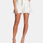 Shorts femininos CeCe com babados e cinto, marrom, tamanho 6