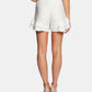Shorts femininos CeCe com babados e cinto, marrom, tamanho 6