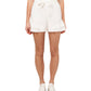 Shorts femininos CeCe com babados e cinto, marrom, tamanho 6