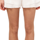 Shorts femininos CeCe com babados e cinto, marrom, tamanho 6