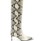 Khaite - Ona 55mm Snake Effect Leather Knee Hi Boots
