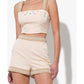 Adelyn Rae - Traci Embroidered High-Waist Shorts