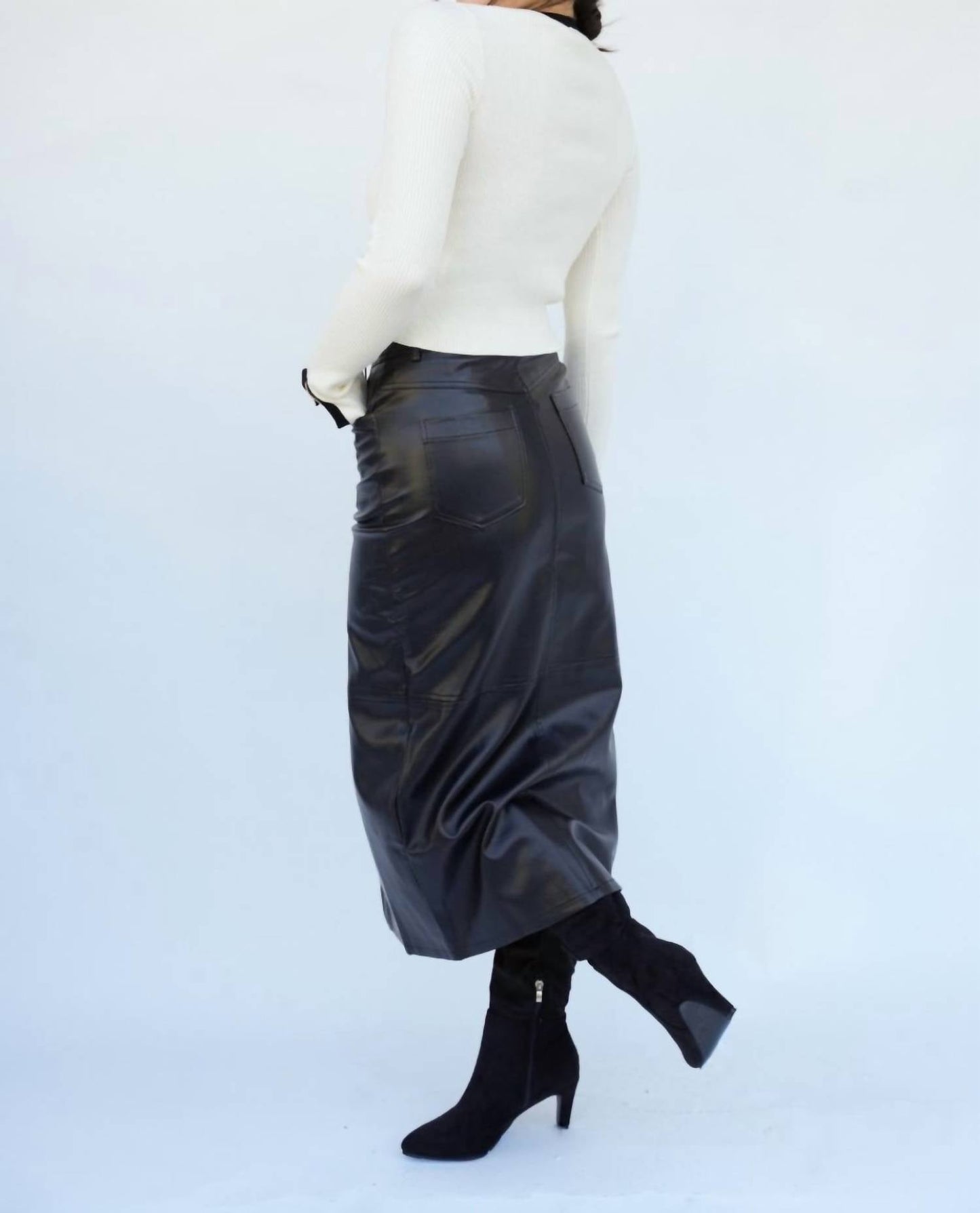 Falcon Park - Lilliana Faux Leather Maxi Skirt