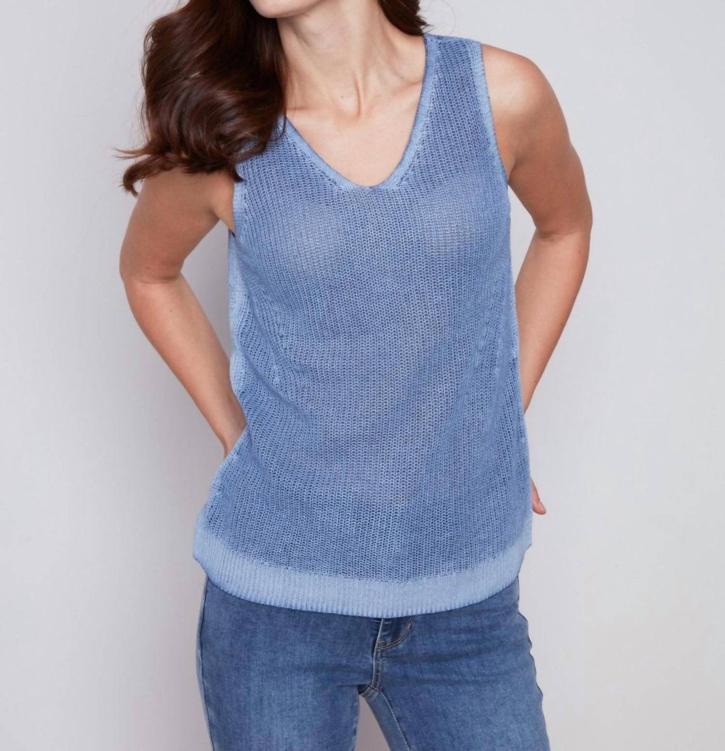 Charlie B - Cold-dye V-neck Knit Camisoles