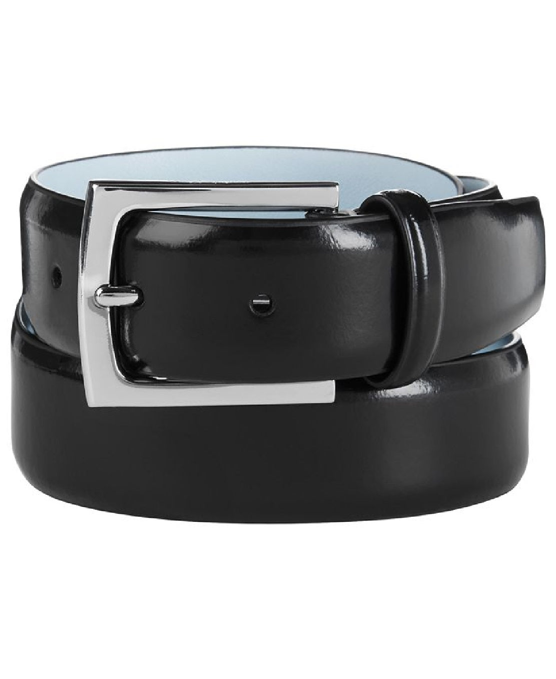Cinto Calvin Klein Masculino Semi Shine Feather Edge Couro Preto Tamanho 44