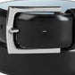 Cinto Calvin Klein Masculino Semi Shine Feather Edge Couro Preto Tamanho 44