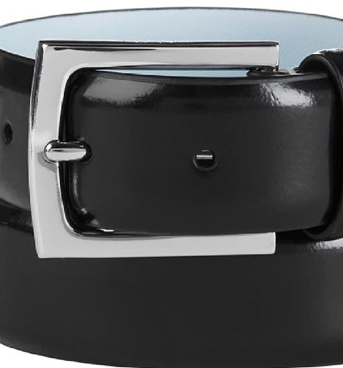 Cinto Calvin Klein Masculino Semi Shine Feather Edge Couro Preto Tamanho 44