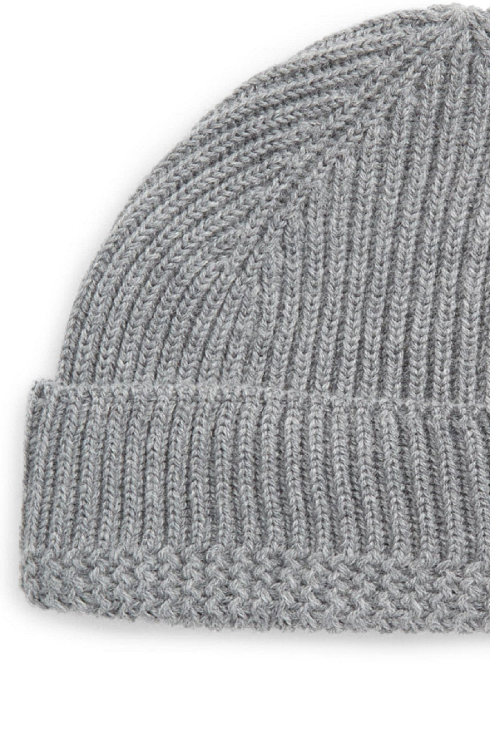 Gorro canelado de lã merino masculino Allsaints cinza tamanho regular
