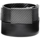 Cinto casual reversível de couro com fivela de placa Calvin Klein masculino, preto, tamanho 42