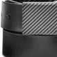 Cinto casual reversível de couro com fivela de placa Calvin Klein masculino, preto, tamanho 42