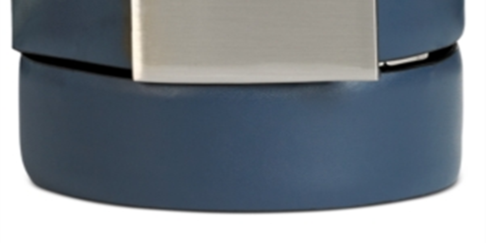 Calvin Klein Cinto Reversível Masculino Feather Edge Plaque Azul Tamanho 36