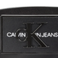 Cinto de couro com logotipo Calvin Klein masculino, preto, tamanho 32
