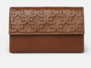 Bolsa transversal fina com relevo Sam Edelman Eden feminina, marrom, tamanho regular