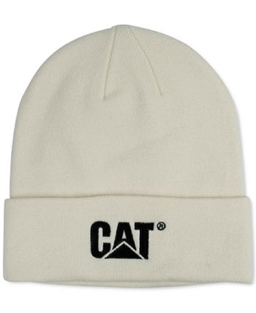 Gorro Caterpillar Masculino com Marca Registrada, Branco, Tamanho Regular