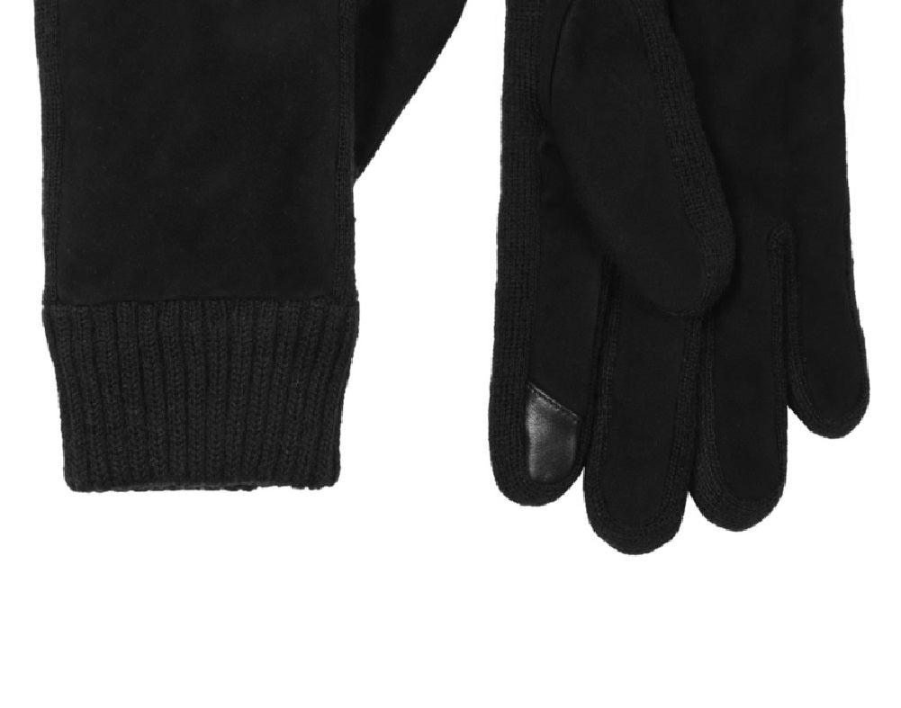 Luvas de punho de malha masculinas Calvin Klein pretas tamanho extragrande