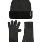 Conjunto de chapéu e luvas de pescador Calvin Klein masculino, com nervuras duplas, preto, tamanho regular