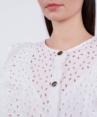 Pinko - Vestido Admirável Bordado em Algodão