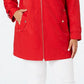 Capa de chuva com capuz Michael Kors Plus para mulheres, vermelha, tamanho 2X