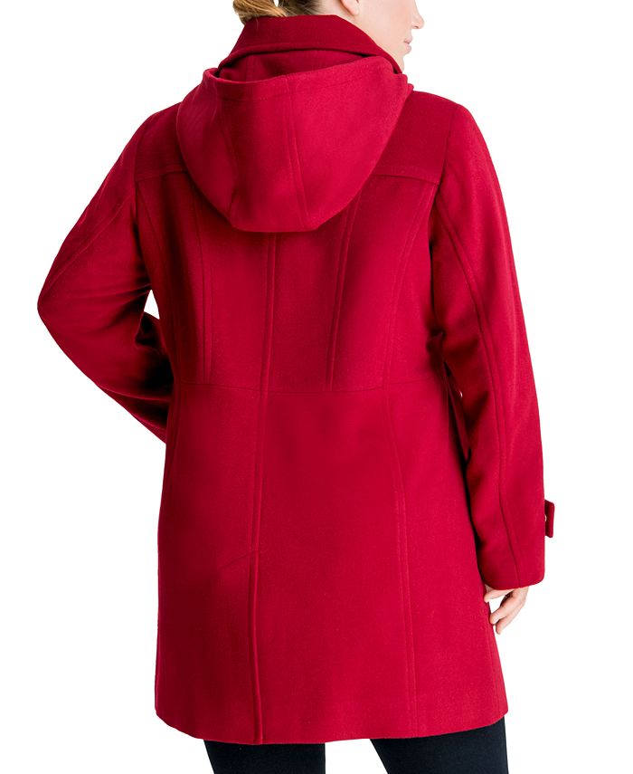 Casaco feminino com capuz e gola pontuda Michael Michael Kors, vermelho, tamanho 3X