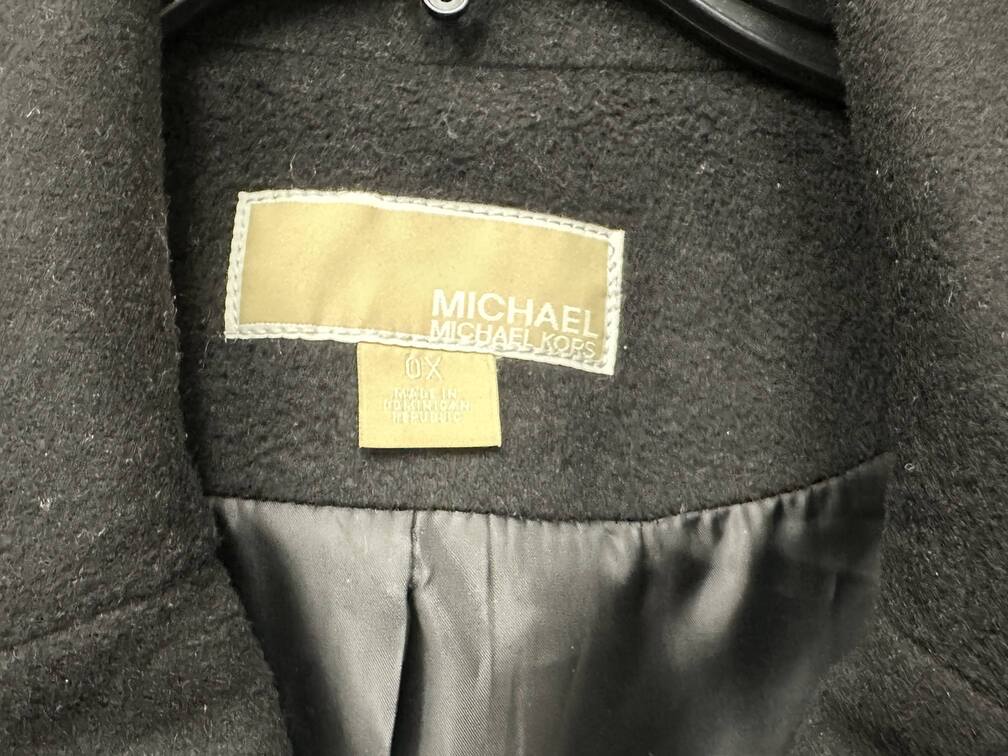 Michael Michael Kors Casaco Walker Plus Size Feminino de Abotoamento Único Preto Tamanho 0X