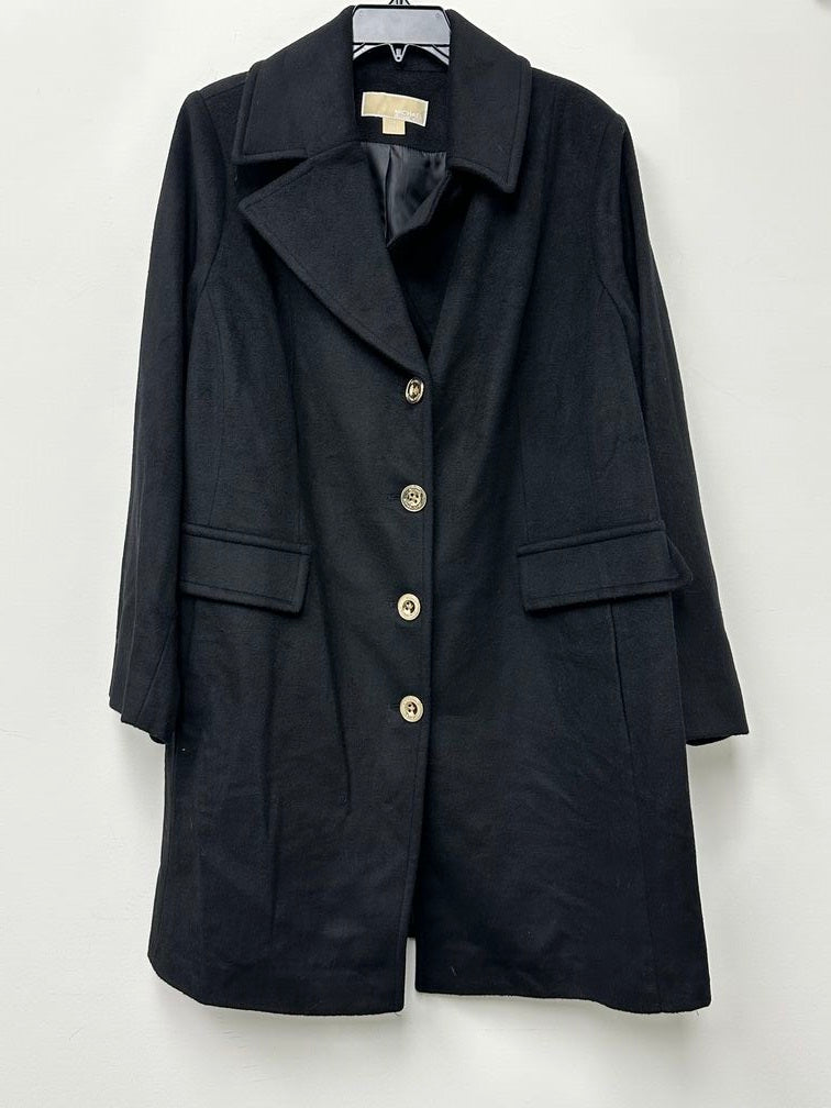 Michael Michael Kors Casaco Walker Plus Size Feminino de Abotoamento Único Preto Tamanho 0X