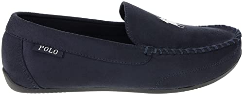 Ralph Lauren Masculino Declan Xadrez Mocassim House POLO Pantufa Azul Tamanho 12