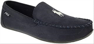 Ralph Lauren Masculino Declan Xadrez Mocassim House POLO Pantufa Azul Tamanho 12