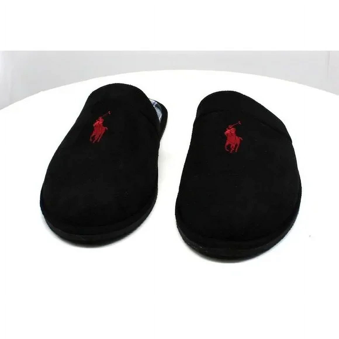 Ralph Lauren Klarence Scuff Pantufa Masculina Preta Tamanho 10 M