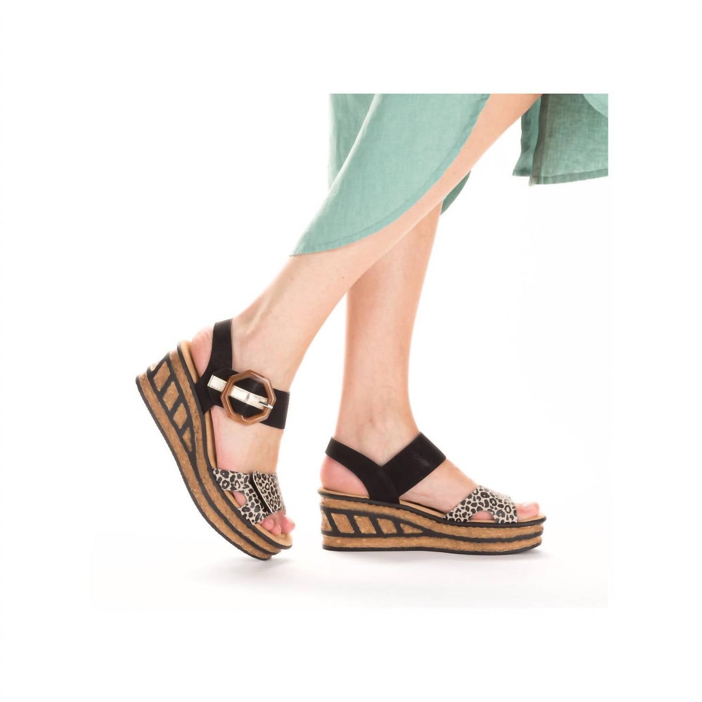 Rieker - Women's Multi Strap Wedge Sandal