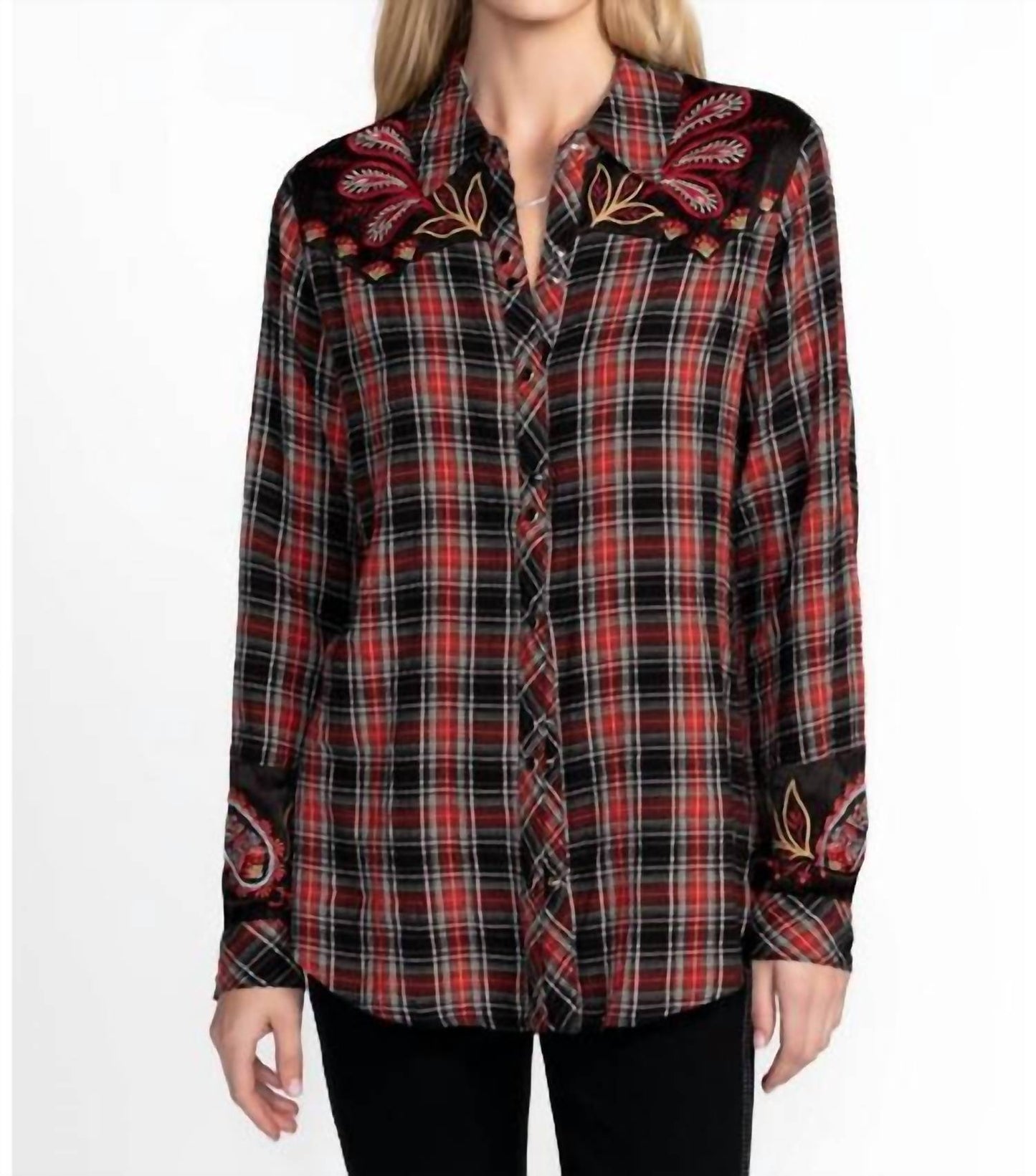 Johnny Was - PUFF SLEEVE WESTERN SHIRT