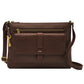 Bolsa transversal feminina Fossil Kinley marrom