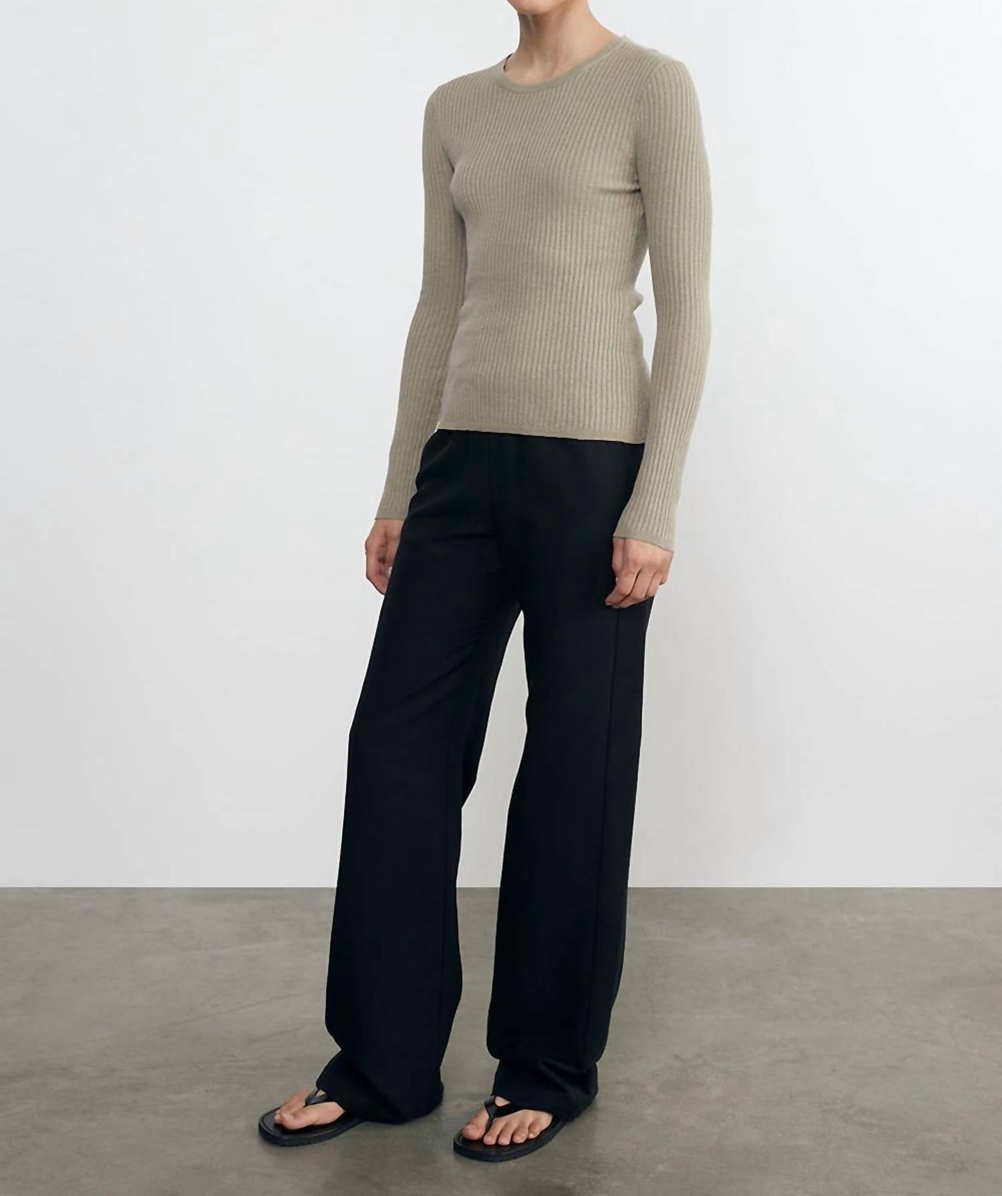 Enza Costa - Linen Long Sleeve Cotton Sweater