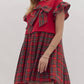 Entro - Bow Plaid Dress