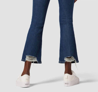Hudson - Calça jeans curta com corte bootcut de cintura alta Barbara