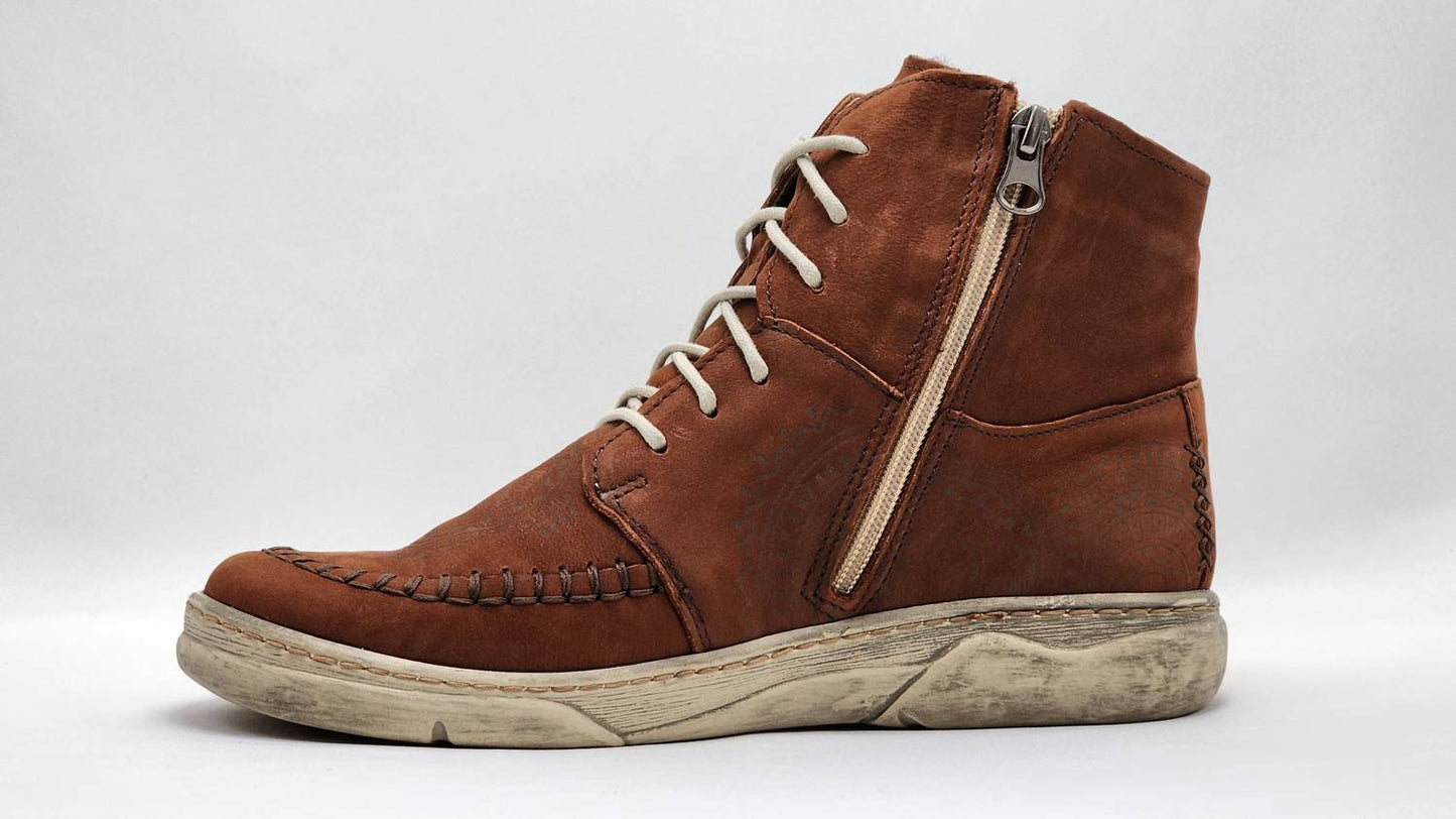 Kcr Group - Women's Timeless Zip-Up Leather Boots