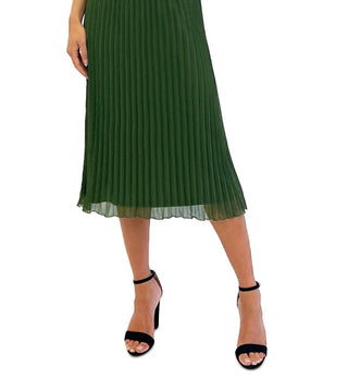 Vestido plissado feminino Sam Edelman Bluson verde tamanho 6