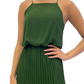 Vestido plissado feminino Sam Edelman Bluson verde tamanho 6