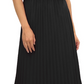Vestido midi plissado sem mangas Sam Edelman feminino, preto, tamanho 4