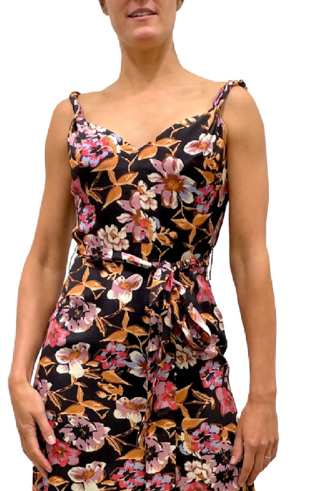 Vestido longo floral feminino Sam Edelman vermelho tamanho 0