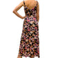 Vestido longo floral Fiery feminino Sam Edelman, vermelho, tamanho 2