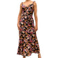 Vestido longo floral Fiery feminino Sam Edelman, vermelho, tamanho 2