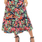 Vestido midi feminino Sam Edelman com decote halter floral, azul, tamanho 8