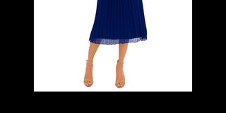 Vestido midi plissado feminino Sam Edelman, rosa, tamanho 6