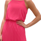 Vestido midi plissado feminino Sam Edelman, rosa, tamanho 6