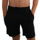 Shorts de pijama masculinos relaxados e confortáveis, tamanho extragrande, preto, para membros