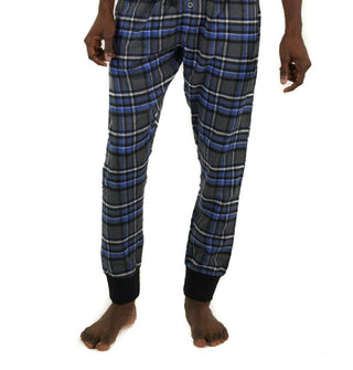 Calça de moletom masculina de flanela para membros, cinza, tamanho médio