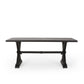 Modern Outdoor Dining Table With X Shaped Legs, Umbrella Hole