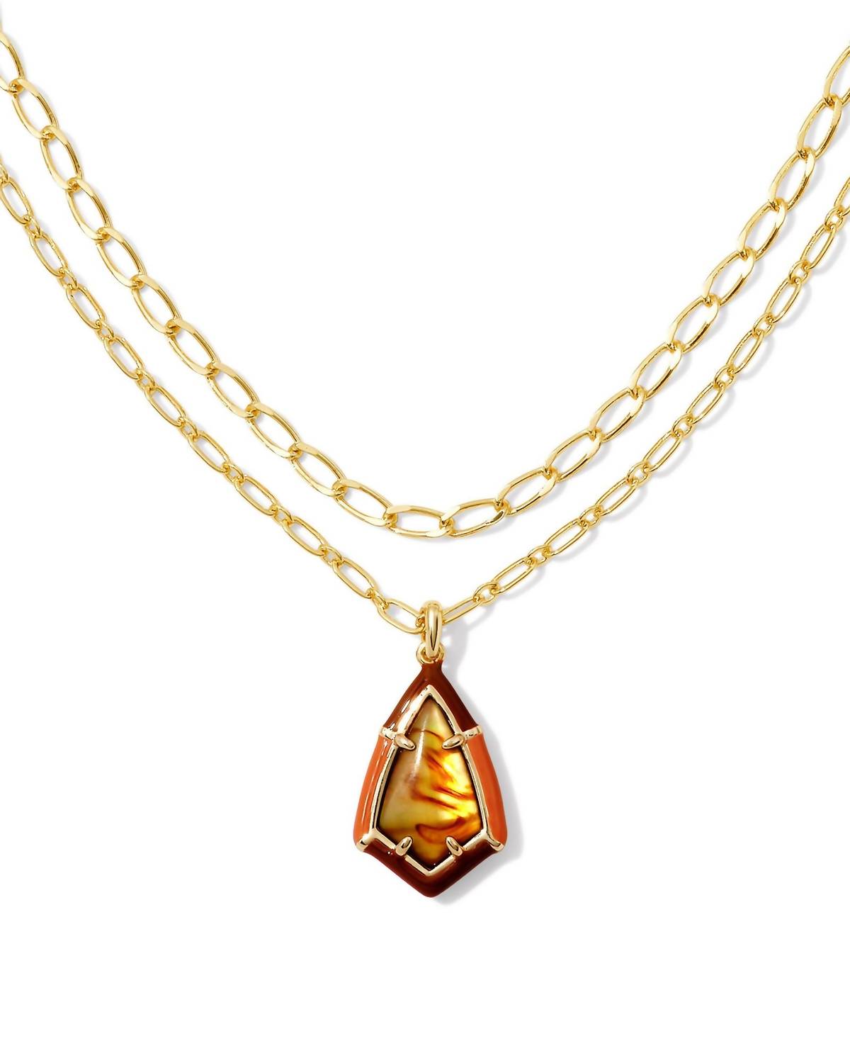 Kendra Scott - Camry Enamel Frame Multi Strand Necklace