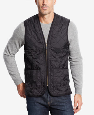 Barbour Men's Relaxed Fit Zip In Liner Vest Black Size Large
