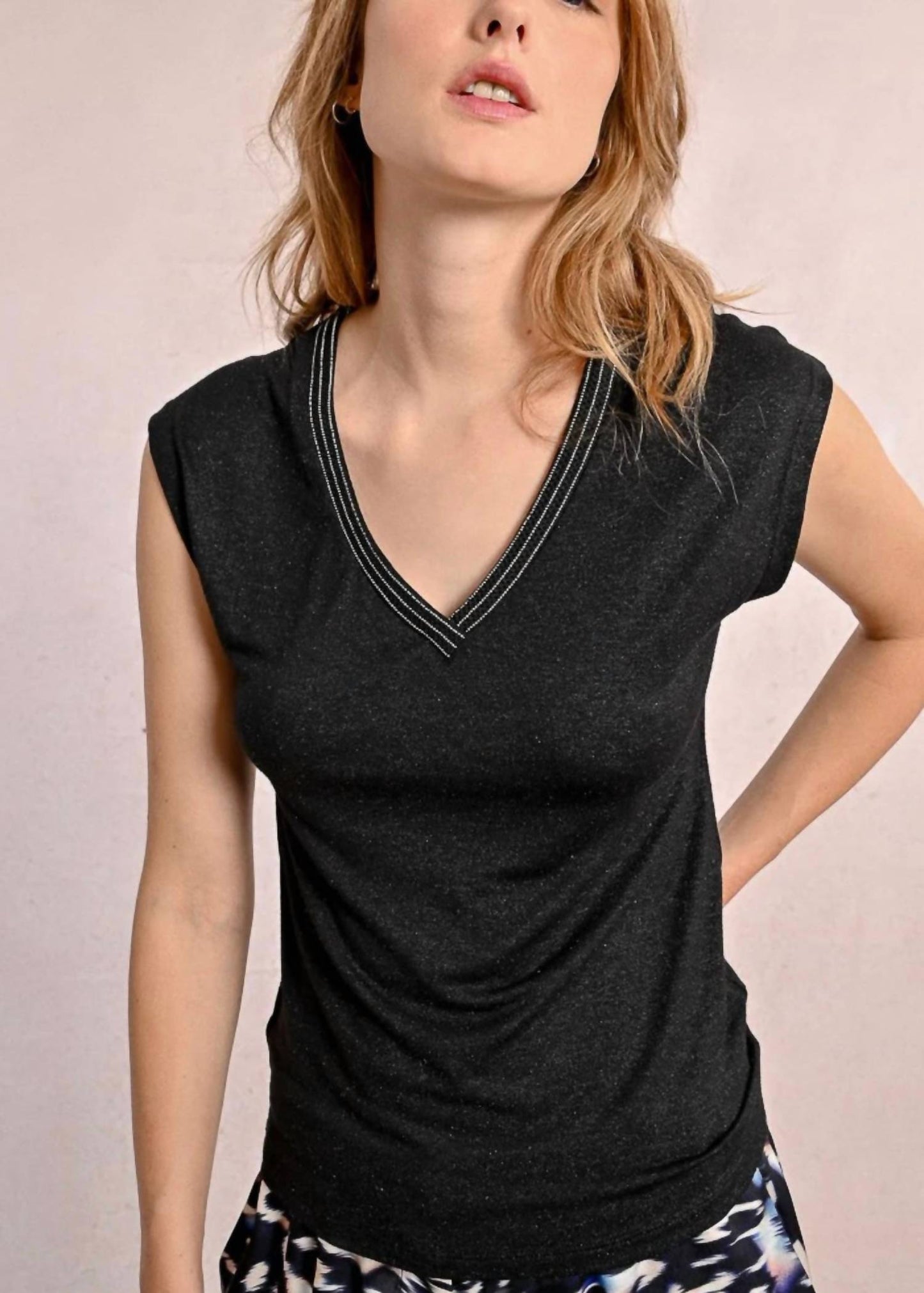 Molly Bracken - Roxanne Rhinestone Short Sleeve Tee